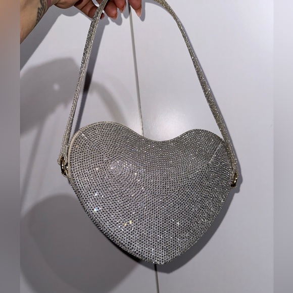 Heart Shaped Rhinestone Handbag - Picture 5 of 5